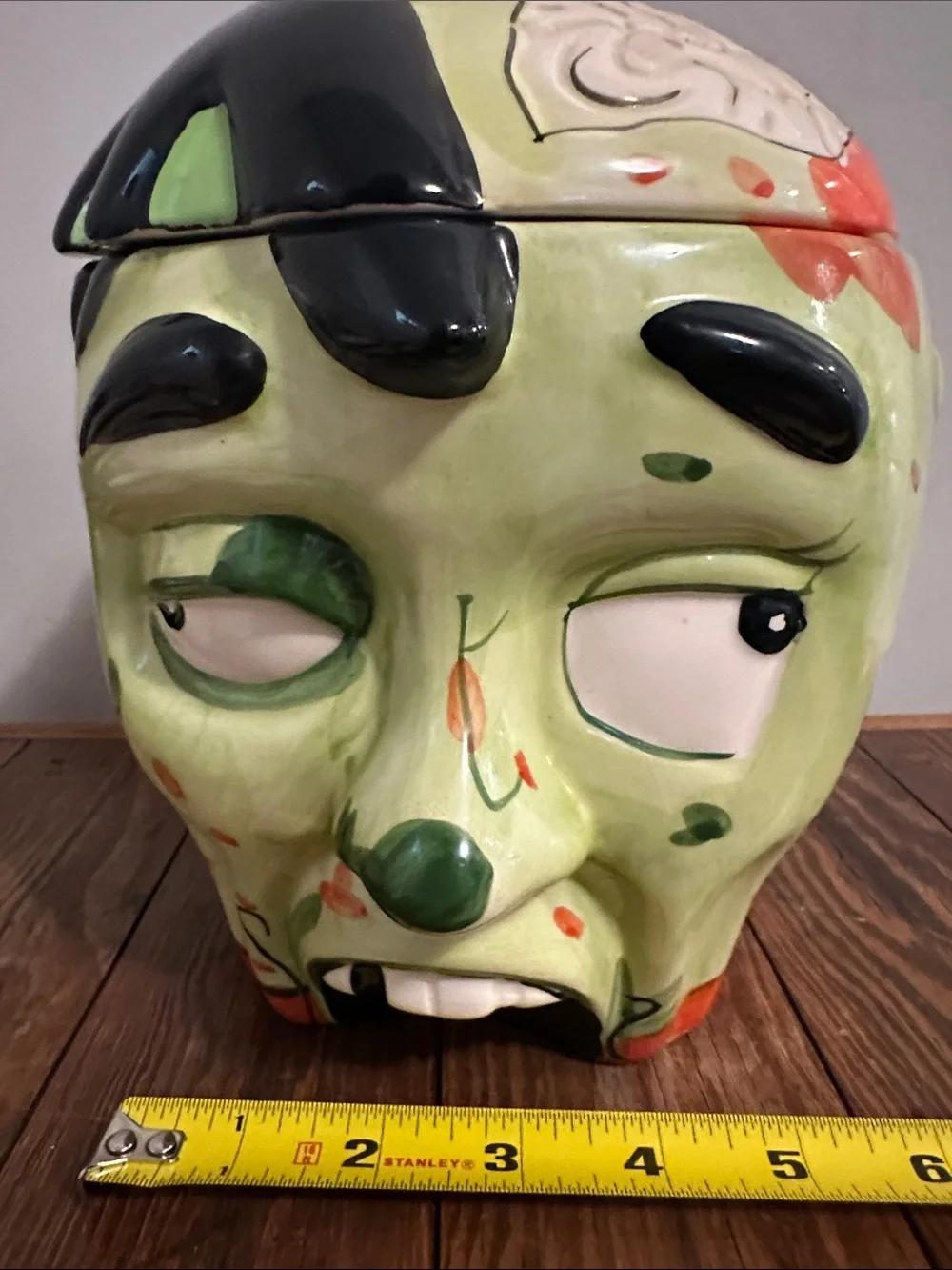 Zombie head cookie jar/candy container